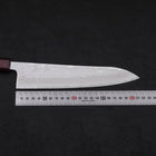 Gyuto AUS-10 Nashiji Damascus Purple Urushi Handle 210mm-AUS-10-Damascus-Japanese Handle-[Musashi]-[Japanese-Kitchen-Knives]