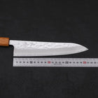 Gyuto AUS-10 Nashiji Damascus Yaki Urushi Handle 210mm-AUS-10-Damascus-Japanese Handle-[Musashi]-[Japanese-Kitchen-Knives]