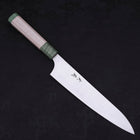 Gyuto AUS-10 Polished Maple Green Handle 210mm-AUS-10-Polished-Japanese Handle-[Musashi]-[Japanese-Kitchen-Knives]