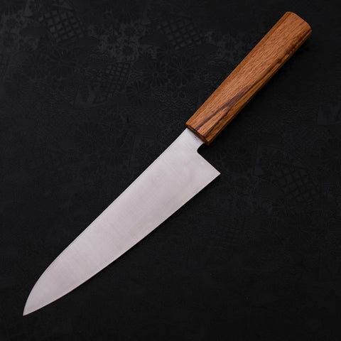 Gyuto AUS-10 Polished Oak Handle 180mm-AUS-10-Polished-Japanese Handle-[Musashi]-[Japanese-Kitchen-Knives]