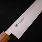 Gyuto AUS-10 Polished Oak Handle 210mm-AUS-10-Polished-Japanese Handle-[Musashi]-[Japanese-Kitchen-Knives]