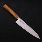 Gyuto AUS-10 Polished Oak Handle 210mm-AUS-10-Polished-Japanese Handle-[Musashi]-[Japanese-Kitchen-Knives]