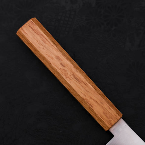 Gyuto AUS-10 Polished Oak Handle 240mm-AUS-10-Polished-Japanese Handle-[Musashi]-[Japanese-Kitchen-Knives]