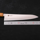 Gyuto AUS-10 Polished Oak Handle 240mm-AUS-10-Polished-Japanese Handle-[Musashi]-[Japanese-Kitchen-Knives]