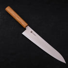 Gyuto AUS-10 Polished Oak Handle 240mm-AUS-10-Polished-Japanese Handle-[Musashi]-[Japanese-Kitchen-Knives]