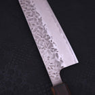 Gyuto AUS-10 Tsuchime Damascus Sumi Urushi Handle 210mm-AUS-10-Damascus-Japanese Handle-[Musashi]-[Japanese-Kitchen-Knives]