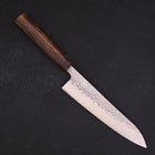 Gyuto AUS-10 Tsuchime Damascus Sumi Urushi Handle 210mm-AUS-10-Damascus-Japanese Handle-[Musashi]-[Japanese-Kitchen-Knives]