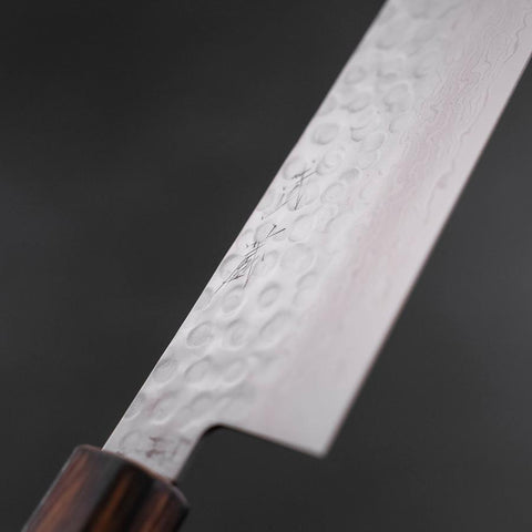 Gyuto AUS-10 Tsuchime Damascus Sumi Urushi Handle 240mm-[Musashi]-[Japanese-Kitchen-Knives]