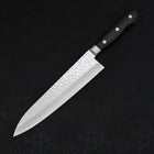 Gyuto AUS-10 Tsuchime Damascus Western Black Handle 210mm-AUS-10-Damascus-Western Handle-[Musashi]-[Japanese-Kitchen-Knives]