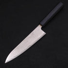 Gyuto AUS-10 Wave Nickel Damascus Dark Blue Handle 180mm-AUS-10-Damascus-Japanese Handle-[Musashi]-[Japanese-Kitchen-Knives]