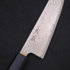 Gyuto AUS-10 Wave Nickel Damascus Dark Blue Handle 180mm-AUS-10-Damascus-Japanese Handle-[Musashi]-[Japanese-Kitchen-Knives]