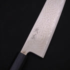 Gyuto AUS-10 Wave Nickel Damascus Dark Blue Handle 240mm-AUS-10-Damascus-Japanese Handle-[Musashi]-[Japanese-Kitchen-Knives]