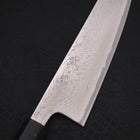 Gyuto AUS-10 Wave Nickel Damascus Ocean Black Handle 180mm-AUS-10-Damascus-Ocean Handle-[Musashi]-[Japanese-Kitchen-Knives]