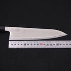 Gyuto AUS-10 Wave Nickel Damascus Ocean Black Handle 180mm-AUS-10-Damascus-Ocean Handle-[Musashi]-[Japanese-Kitchen-Knives]