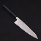 Gyuto AUS-10 Wave Nickel Damascus Ocean Black Handle 180mm-AUS-10-Damascus-Ocean Handle-[Musashi]-[Japanese-Kitchen-Knives]