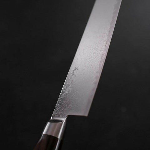 Gyuto AUS-10 Wave Nickel Damascus Western Handle 210mm-[Musashi]-[Japanese-Kitchen-Knives]