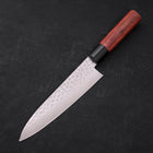 Gyuto AUS-8 Tsuchime Cherry Handle 180mm-AUS-8-Tsuchime-Japanese Handle-[Musashi]-[Japanese-Kitchen-Knives]