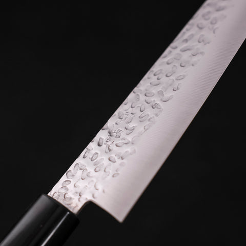 Gyuto AUS-8 Tsuchime Cherry Handle 180mm-AUS-8-Tsuchime-Japanese Handle-[Musashi]-[Japanese-Kitchen-Knives]