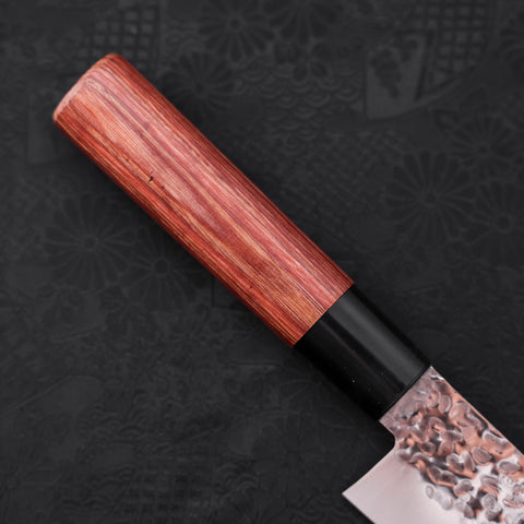 Gyuto AUS-8 Tsuchime Cherry Handle 180mm-AUS-8-Tsuchime-Japanese Handle-[Musashi]-[Japanese-Kitchen-Knives]