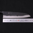 Gyuto Blue Super Kurouchi Buffalo Ebony Handle 180mm-Blue Super-Kurouchi-Japanese Handle-[Musashi]-[Japanese-Kitchen-Knives]