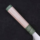 Gyuto Blue Super Polished Maple Green Handle 210mm-Blue Super-Polished-Japanese Handle-[Musashi]-[Japanese-Kitchen-Knives]