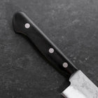 Gyuto Blue Super Stainless Clad Tsuchime Western Black Handle 180mm-Blue Super-Tsuchime-Western Handle-[Musashi]-[Japanese-Kitchen-Knives]