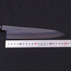 Gyuto Blue steel #1 Kurozome Damascus Buffalo Ebony Handle 210mm-Damascus-Blue steel #1-Japanese Handle-[Musashi]-[Japanese-Kitchen-Knives]