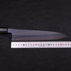 Gyuto Blue steel #1 Kurozome Damascus Buffalo Ebony Handle 240mm-Damascus-Blue steel #1-Japanese Handle-[Musashi]-[Japanese-Kitchen-Knives]