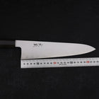 Gyuto Blue steel #1 Suminagashi Buffalo Ebony Handle 240mm-Blue steel #1-Damascus-Japanese Handle-[Musashi]-[Japanese-Kitchen-Knives]