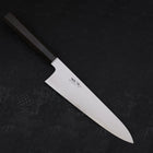 Gyuto Blue steel #1 Suminagashi Buffalo Ebony Handle 240mm-Blue steel #1-Damascus-Japanese Handle-[Musashi]-[Japanese-Kitchen-Knives]