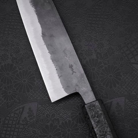 Gyuto Blue steel #2 Kurouchi Black Ishime Urushi Handle 210m-Blue steel #2-Kurouchi-Japanese Handle-[Musashi]-[Japanese-Kitchen-Knives]