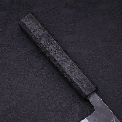 Gyuto Blue steel #2 Kurouchi Black Ishime Urushi Handle 210m-Blue steel #2-Kurouchi-Japanese Handle-[Musashi]-[Japanese-Kitchen-Knives]