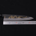 Gyuto Blue steel #2 Kurouchi Chokin Dragon Buffalo Ebony Handle 240mm-Blue steel #2-Kurouchi-Japanese Handle-[Musashi]-[Japanese-Kitchen-Knives]