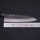 Gyuto Blue steel #2 Kurouchi Damascus Buffalo Ebony Handle 180mm-Blue steel #2-Damascus-Japanese Handle-[Musashi]-[Japanese-Kitchen-Knives]