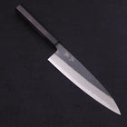 Gyuto Blue steel #2 Kurouchi Damascus Buffalo Ebony Handle 210mm-Blue steel #2-Damascus-Japanese Handle-[Musashi]-[Japanese-Kitchen-Knives]