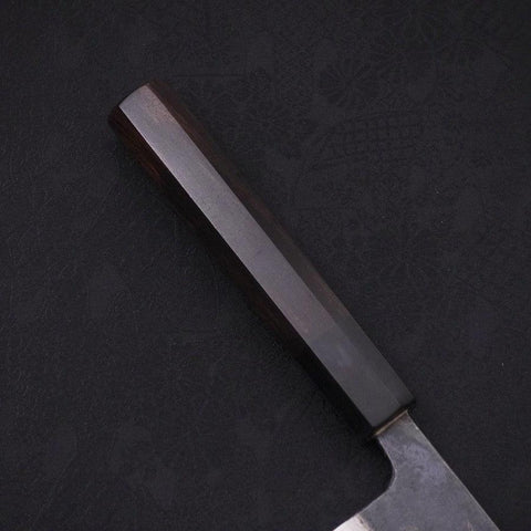 Gyuto Blue steel #2 Kurouchi Damascus Buffalo Ebony Handle 240mm-Blue steel #2-Damascus-Japanese Handle-[Musashi]-[Japanese-Kitchen-Knives]