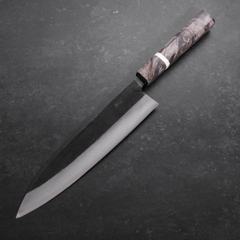 Gyuto Blue steel #2 Kurouchi Damascus Maple Handle 210mm-Blue steel #2-Damascus-Japanese Handle-[Musashi]-[Japanese-Kitchen-Knives]