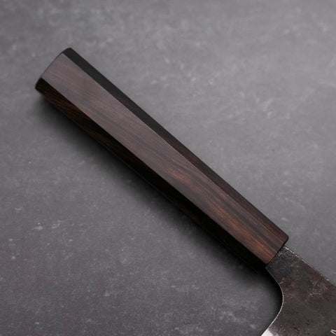 Gyuto Blue steel #2 Kurouchi Ebony Handle 210mm-Blue steel #2-Kurouchi-Japanese Handle-[Musashi]-[Japanese-Kitchen-Knives]