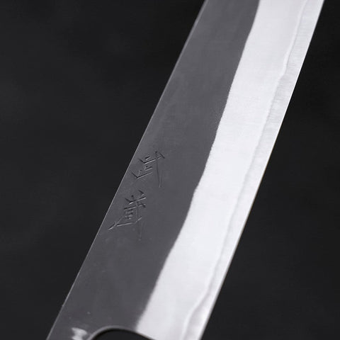 Gyuto Blue steel #2 Kurouchi Stainless Clad Ebony Handle 210mm-Blue steel #2-Kurouchi-Japanese Handle-[Musashi]-[Japanese-Kitchen-Knives]