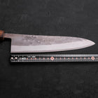 Gyuto Blue steel #2 Nashiji Stainless Clad Sumi Urushi Handle 210mm-Blue steel #2-Nashiji-Japanese Handle-[Musashi]-[Japanese-Kitchen-Knives]