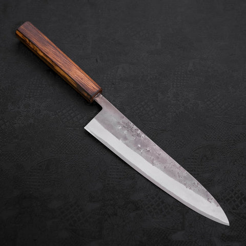 Gyuto Blue steel #2 Nashiji Stainless Clad Sumi Urushi Handle 210mm-Blue steel #2-Nashiji-Japanese Handle-[Musashi]-[Japanese-Kitchen-Knives]