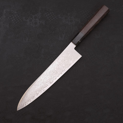 Gyuto SG-2 Damascus Buffalo Wenge Handle 210mm-SG-2-Damascus-Japanese Handle-[Musashi]-[Japanese-Kitchen-Knives]