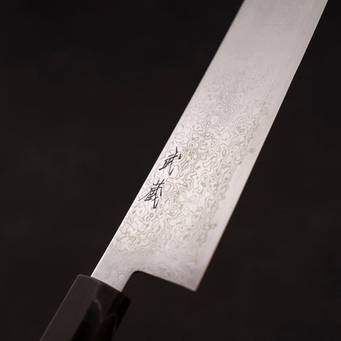 Gyuto SG-2 Damascus Buffalo Wenge Handle 210mm-SG-2-Damascus-Japanese Handle-[Musashi]-[Japanese-Kitchen-Knives]