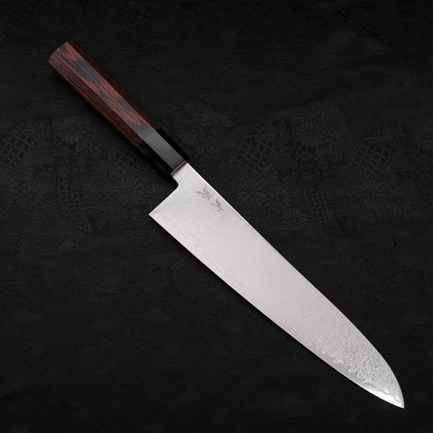 Gyuto SG-2 Damascus Buffalo Wenge Handle 240mm-SG-2-Damascus-Japanese Handle-[Musashi]-[Japanese-Kitchen-Knives]