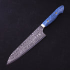 Gyuto SG-2 Damascus Turquoise Blue Handle 210mm-SG-2-Damascus-Western Handle-[Musashi]-[Japanese-Kitchen-Knives]