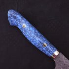 Gyuto SG-2 Damascus Turquoise Blue Handle 240mm-SG-2-Tsuchime-Western Handle-[Musashi]-[Japanese-Kitchen-Knives]