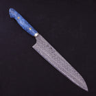 Gyuto SG-2 Damascus Turquoise Blue Handle 240mm-SG-2-Tsuchime-Western Handle-[Musashi]-[Japanese-Kitchen-Knives]