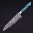 Gyuto SG-2 Damascus Turquoise Green Handle 210mm-SG-2-Damascus-Western Handle-[Musashi]-[Japanese-Kitchen-Knives]