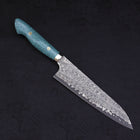 Gyuto SG-2 Damascus Turquoise Green Handle 210mm-SG-2-Damascus-Western Handle-[Musashi]-[Japanese-Kitchen-Knives]