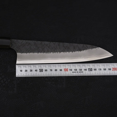 Gyuto SG-2 Kurouchi Tsuchime Buffalo Ebony Handle 210mm-SG-2-Kurouchi-Japanese Handle-[Musashi]-[Japanese-Kitchen-Knives]